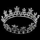 Wedding Round Tiara Crown Rhinestone Crystals Women Bridal Pageant Party