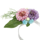 Wedding Bridal Bridesmaid Floral Wrist Corsage Bracelet Hand Flower Purple
