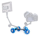 4 Wheel Rolling Slider Dolly Car Universal Stabilizing Holder for SLR Camera Camcorder