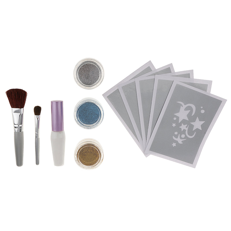 1 Set Glitter Tattoo Kit Body Art Shimmer Glitter Tattoo Temporary Tattoo