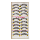 10 Pairs Messy Cross Style False Eyelashes Makeup Natural Long Eye Lashes