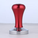 Stainless Steel Flat Base Aluminum Coffee Tamper Coffee Bean Handle Press Tool Coffee Maker Accessory Red