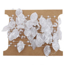 5M Pearls Leaf Beads Chain Garland Wedding Decor DIY Crafts Lace Trims White
