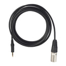 Black 3.5mm Male to XLR 3Pin Male Mic Audio Cable for Electric Guitar Amplfier