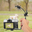 L-shaped Angle 2 Shoe Flash Bracket DV Tray Dual Hot shoe L-shaped Flash Bracket for DSLR Camera Camcorder