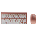 Slim Waterproof 2.4G Wireless Keyboard and Mouse Combo for Laptop Rose Gold