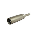 Headphone Adapter Plug 3 Pin Male Socket to 6.35 mm (1/ 4 inch) Mono Male Plug Stereo Audio Jack Headphone Adaptor