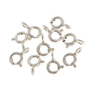 10pcs Genuine 925 Sterling Silver Findings Spring Ring Clasp beads