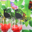 50 Birds Wine Glass Place Card Wedding Baby Shower Party Decor