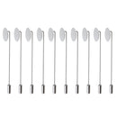 10 Piece Blank Tray Glue On Pad Lapel Stick Pin DIY Clutch Boutonniere Pins