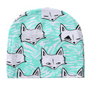 Baby Cartoon Toddler Girls Boys Warm Cotton Knit Hat Beanie Cap Green Fox Pattern