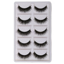 5 Pairs Thick Messy Cross False Eyelashes Makeup Beauty Natural Eye Lashes White Packing