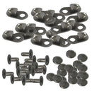 20 Pieces Alloy Lace Hooks with Rivets Shoelace Buckles Repair Hunting & Hiking Boots or for Fashion Boots