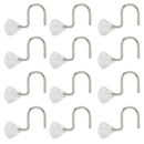 12 Pcs Crystal Diamond Cut Curtain Hooks Shower Curtain Set for Bathroom and Living Room