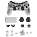 Full Shell Kit for Sony PS4 Pro Cover Case Skin Set Replacement Button Accessory Bundle 16Pack Silver