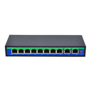 9 Port 10/100Mbps 8 POE Port & 1 Uplink Power Over Ethernet Switch 4,5+/7,8- Support 12V 24V 48V
