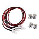 4 Pieces RC 1/10 1/8 Lamp 8mm Bright LED Light Headlamp Headlight for RC Axial SCX10 D90 HPI Cars