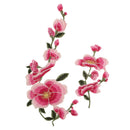 2 Pieces/Set Lotus Flower Lace Embroidered Floral Patches Fabric Applique Sewing on Clothes Dress
