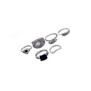 6 Pieces Antique Silver Boho Fashion Triangle Midi Finger Knuckle Rings Band