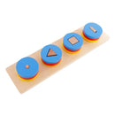 Toddler Montessori Geometric Shape Color Learning Match Board Early Leanring