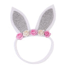 Newborn Headband Children Kids Rabbit Cute Crown Headband Hair Band Silver