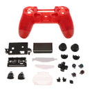 Cover Case Skin Set for Sony PS4 Pro Controller Button Set L2 R2 ABXY Thumb Grip Stick Cap White Plastic Sheets Red