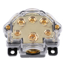 5-Way Car Audio Solar Amp Power/Ground Cable Splitter Distribution Block with Protective shell