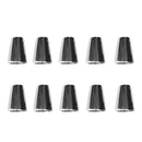 10 Pieces / Set Conical Bell Stopper Cord Ends Lock Stopper Metal Toggle Clip for Paracord Clothes - Silver