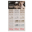 Party Waterproof Transfer Flash Temporary Tattoo Body Art Makeup Tattoo Sticker XOXO Bride
