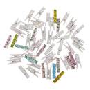50 Pieces Mixed Color Mini Wooden Clothes Photo Paper Peg Clothespin Craft Clips