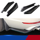 2 Pieces Car Rear Bumper Lip Skirt Protector Splitter Body Spoiler Black
