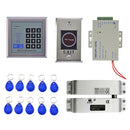 Premium 500 Users Fingerprints and Doorbell 10Pcs Keyfobs EM RFID Card Reader Password Door Access Control System with Bolt Lock
