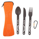 Outdoor Alloy Portable Lightweight Camping Cutlery Set Knife Fork Spoon Set