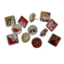 12 Pieces Assorted Christmas Style Metal Brads Paper Fastener for Scrapbooking DIY Craft 20mm