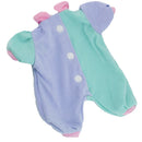 Stylish Round Collar Jumpsuit Hat Suit for Mellchan Baby Dolls Clothes Accessories Green & Purple