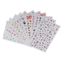 12 Pieces 3D Flowers Nail DIY Art Stickers Water Transfers Decals Nail Art Sticker Tip Decal Manicure