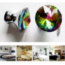 10Pieces Fashion Diamond Shape Knobs Crystal Cabinet Drawer Furniture Pull Handles
