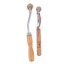 2 Pieces Serrate Edge Pattern Tracer Tracing Wheel Tailor Marker Sewing Tools Wooden Handle