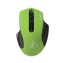 E-1800 Wireless Mouse Adjustable 1600DPI Game Mice For Computer Laptop Green