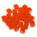 Pack of 25pcs Opaque Orange Blank D6 Six Sided Dice Teaching Resources Party Supplies