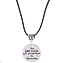 The Best Moms Get Promoted To Grandma Retro Silver Necklace Mothers Day Gift