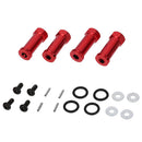 4 pieces Alloy SLA010 Wheel Hex Drive Extension Adapter for TRAXXAS SLASH 4x4 Red