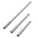 3Piece 1/4'' Hex Shank Quick Release Screwdriver Extension Bit Holder Connection Rod Adapter Sleeve 75mm/100mm/150mm