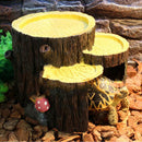 Reptile Vivarium Terrarium Decoration Hide Cave Feeding Bowl lizard Gecko Water Worm Feeder