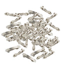 50 Pieces Silver Color Metal French Barrettes Clips Spring Hair Pins Blank for Hair Bow DIY Headwear Findings