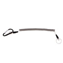 Safety Rope Steel Wire Retractable Fishing Coiled Lanyard Tether 59inch with Quick Release Buckle for Kayak