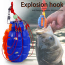 Orange & Blue Mine, Explosion Hooks, Carp Fishing Bait Holder Feeder, with 6pcs Sharp Hooks