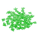 Set of 60 Pieces Plastic Board Game Counters with Plane Shape Numeracy Teaching Educational Material DIY Kids Toy Gift Green