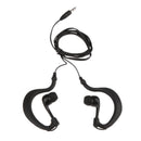 3.5mm Earhook Waterproof Sports/Running/Outdoors Headset Headphones in-ear Earphones Earbuds for iPhone Samsung iPod MP3 MP4, and other 3.5mm Jack Devices Black