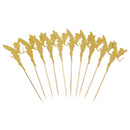 10pcs Gold Fairy Baby Kids Cake Picks Cupcake Toppers Baby Shower Birthday Wedding Christmas Party Decoration